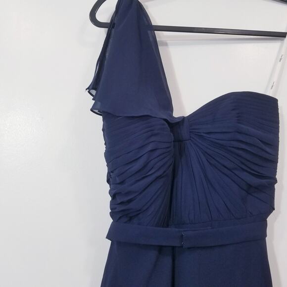 Jenny Packham Bridesmaid One Shoulder Long Gown Dress - Picture 11 of 12